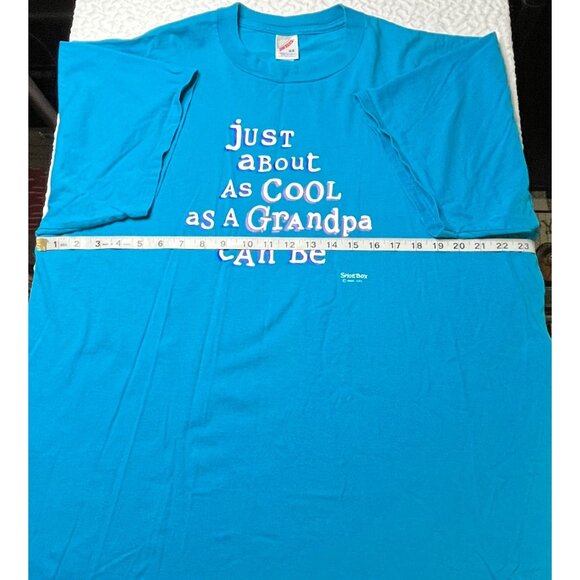 Jerzees Other - Just About As Cool As A Grandpa Can Be T-Shirt Jerzees 2X 100% Cotton Blue